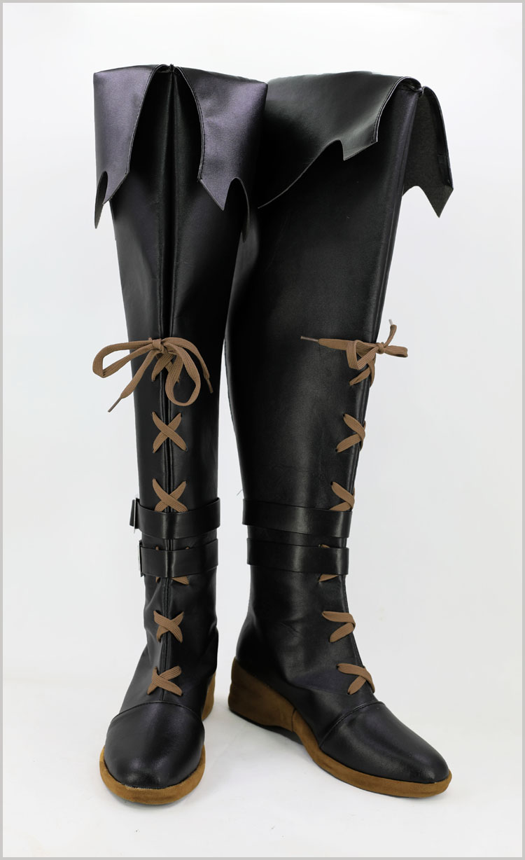 コスプレ ブーツ ファイナルファンタジーXIV/Final Fantasy XIV ブラック黑魔法師 コスプレ 靴 華麗 サイズオーダー